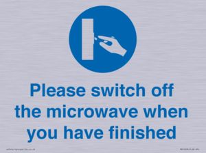 Please switch off the microwave when you have finished